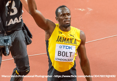 Image of Usain Bolt, taken by Marco Verch Professional Photographer