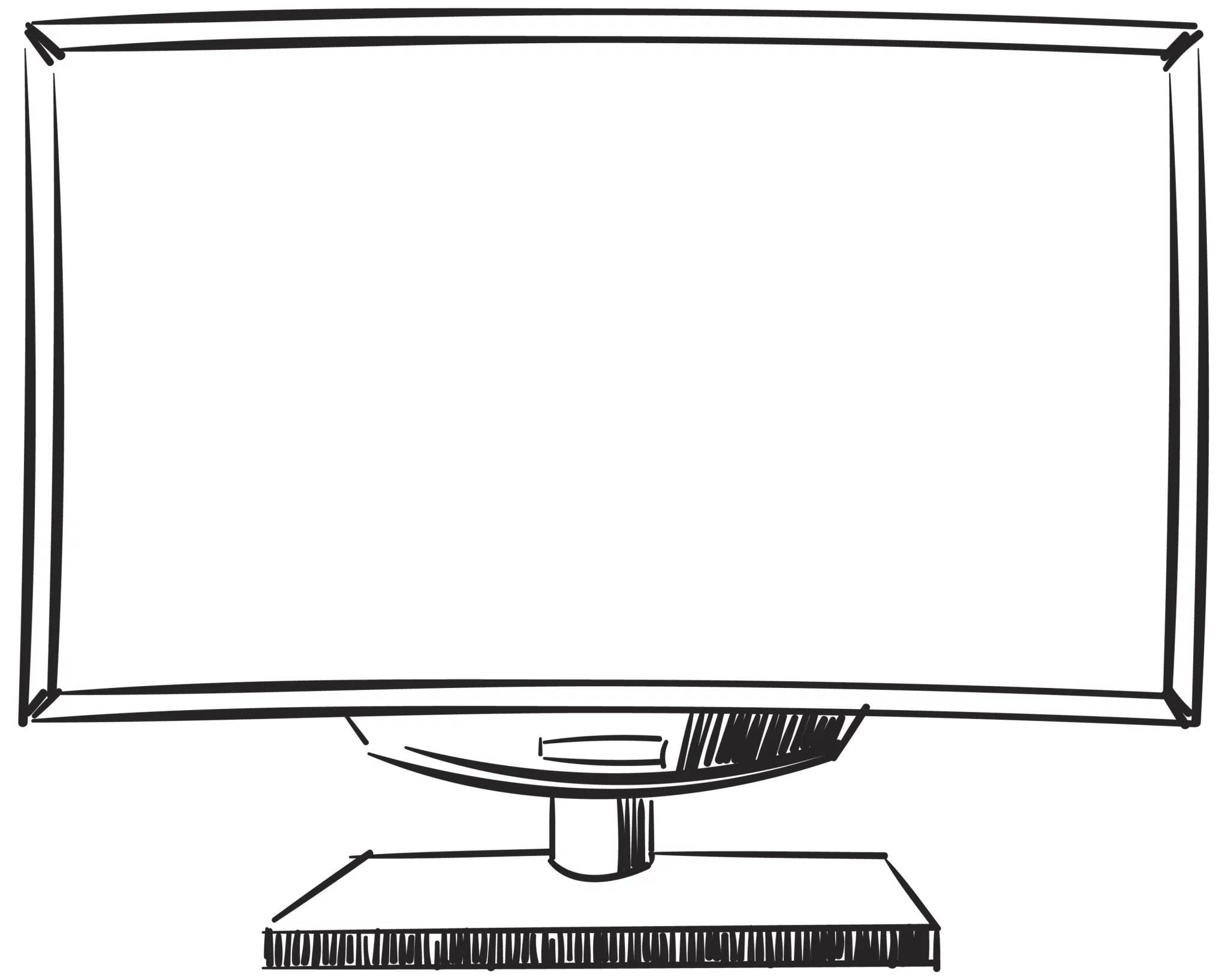 Sketched Monitor Screen